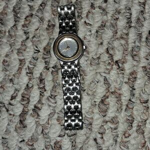 Skagen Women's Silver Tone Designer Watch w Rose Gold Tone Around Clock